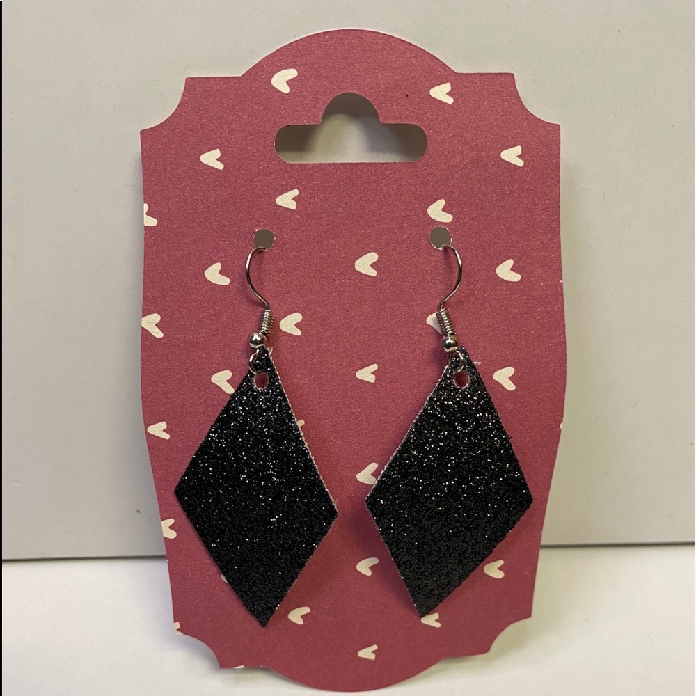 Faux leather earrings
